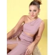 Generic Women's Polyester Lycra Solid Sleeveless Dress (Lavender) Generic Women's Polyester Lycra Solid Sleeveless Dress (Lavender)