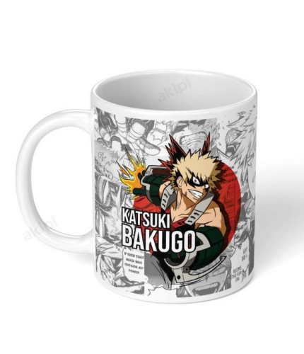 Generic Anime Katsuki Bakugo Ceramic Printed Coffee Mug (White)