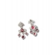Generic Women's Brass Silver Plated Drop Earrings (Red) Generic Women's Brass Silver Plated Drop Earrings (Red)