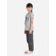 Generic Girl's Cotton Hosiery Printed Night Suit Set (Grey-Red) Generic Girl's Cotton Hosiery Printed Night Suit Set (Grey-Red)