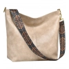 Generic Women's PU Leather Zipper Handbag (Beige)