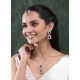 Generic Women's Brass Silver Plated Pendant Set (Red) Generic Women's Brass Silver Plated Pendant Set (Red)