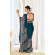 Generic Women's Crepe Printed Saree With Unstitched Blouse 5.5Mtr (Teal) Generic Women's Crepe Printed Saree With Unstitched Blouse 5.5Mtr (Teal)