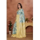 Generic Women's Banarasi Silk Jaquard Woven Saree With Unstitched Blouse 5.5Mtr (Yellow)