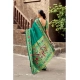 Generic Women's Silk Blend Woven Saree With Unstitched Blouse 5.5 Mtr (Green)