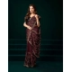 Generic Women's Net Sequence Saree With Unstitched Blouse 5.5Mtr (Maroon) Generic Women's Net Sequence Saree With Unstitched Blouse 5.5Mtr (Maroon)