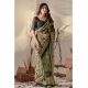 Generic Women's Georgette Printed Saree With Unstitched Blouse 5.5Mtr (Olive)