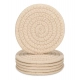 Generic Cotton Rope Drink Coasters 6 Pcs Set (Cream) Generic Cotton Rope Drink Coasters 6 Pcs Set (Cream)