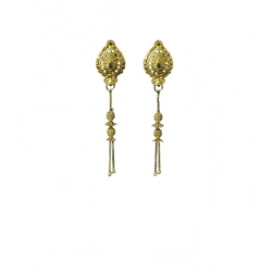 Generic Women's Pack of_2 Brass Gold-Plated Earrings (Gold)