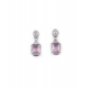 Generic Women's Brass Silver Plated Drop Earrings (Pink) Generic Women's Brass Silver Plated Drop Earrings (Pink)