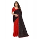 Generic Women's Georgette Printed Saree With Unstitched Blouse 5.5Mtr (Black-Red) Generic Women's Georgette Printed Saree With Unstitched Blouse 5.5Mtr (Black-Red)