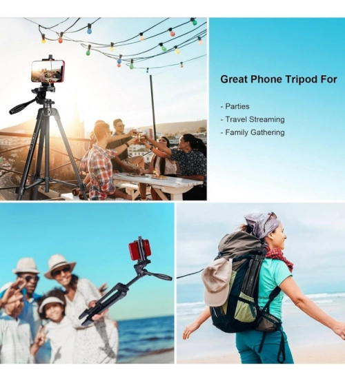 Generic Steel-Plastic Universal 55" Tripod with 360° Pan-Tilt Head