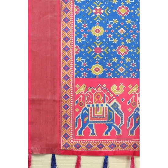 Generic Women's Cotton Silk Printed Saree With Unstitched Blouse 5.5Mtr (Blue) Generic Women's Cotton Silk Printed Saree With Unstitched Blouse 5.5Mtr (Blue)