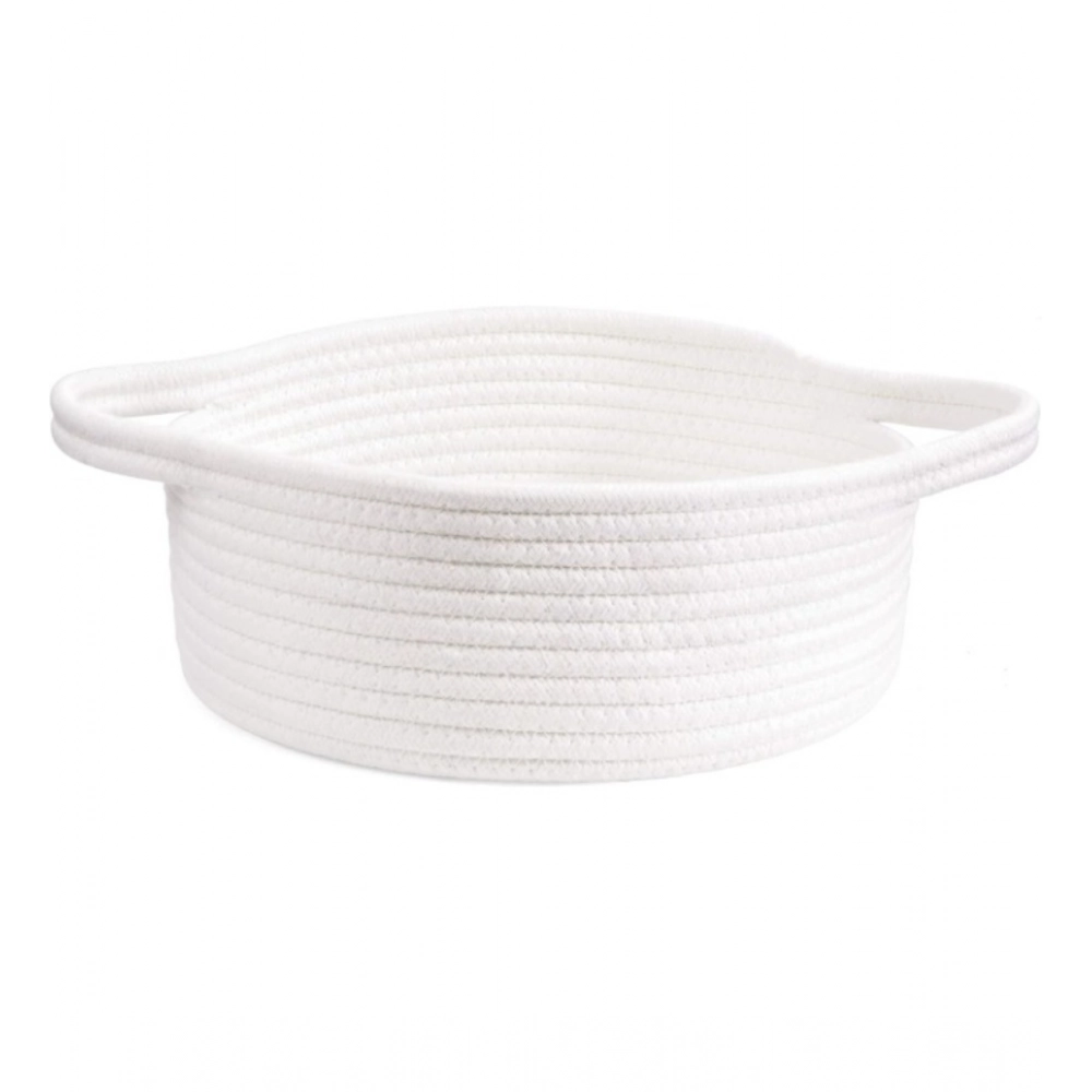 Generic Cotton 8x3 Inch Round Bedside Organizer With Out Lid (White) Generic Cotton 8x3 Inch Round Bedside Organizer With Out Lid (White)