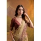 Generic Women's Blended_Cotton Woven Saree With Unstitched Blouse 5.5Mtr (Light_Beige)