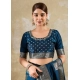 Generic Women's Silk Blend Printed Saree With Unstitched Blouse 5.5Mtr (Teal Blue) Generic Women's Silk Blend Printed Saree With Unstitched Blouse 5.5Mtr (Teal Blue)