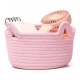 Generic Cotton Pack Of_1 Cat Basket 8x4 Inch Storage Basket For Clothes (Pink) Generic Cotton Pack Of_1 Cat Basket 8x4 Inch Storage Basket For Clothes (Pink)