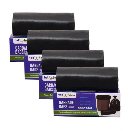Generic Pack of 4 Plastic 19 x 21 Inches Garbage Bag (Black) Generic Pack of 4 Plastic 19 x 21 Inches Garbage Bag (Black)