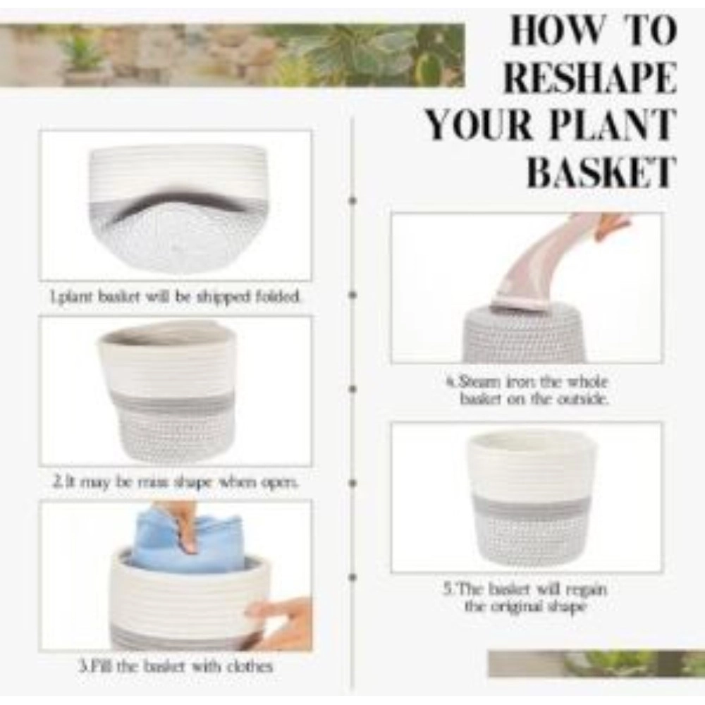 Generic Cotton Flower Pot With Out Lid (Gray-White) Generic Cotton Flower Pot With Out Lid (Gray-White)