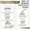 Generic Cotton Flower Pot With Out Lid (Gray-White) Generic Cotton Flower Pot With Out Lid (Gray-White)