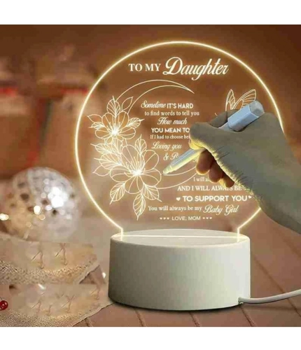 Generic Glass 3D Illusion LED Creative Visualization Lamp