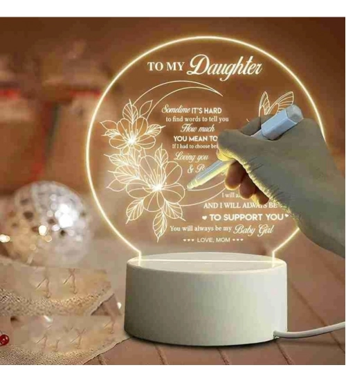 Generic Glass 3D Illusion LED Creative Visualization Lamp