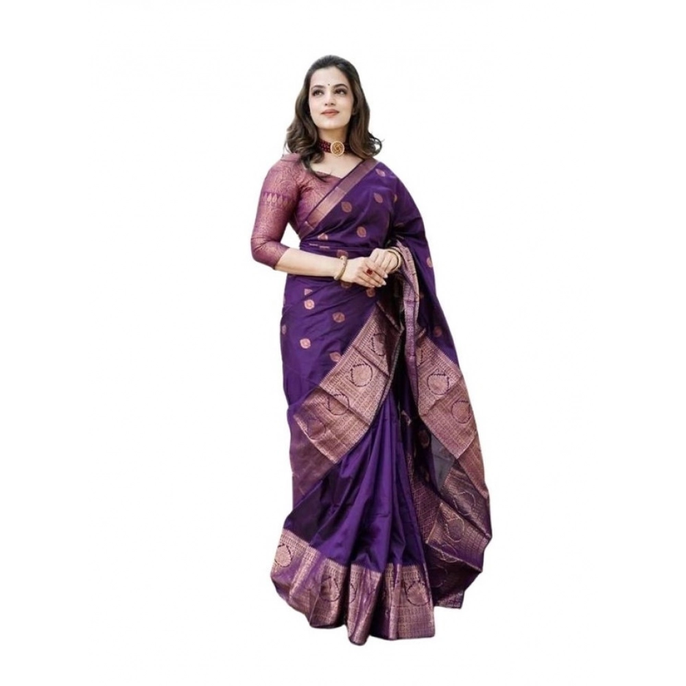 Generic Women's Soft Lichi Silk Printed Saree With Unstitched Blouse 5.5Mtr (Blue) Generic Women's Soft Lichi Silk Printed Saree With Unstitched Blouse 5.5Mtr (Blue)