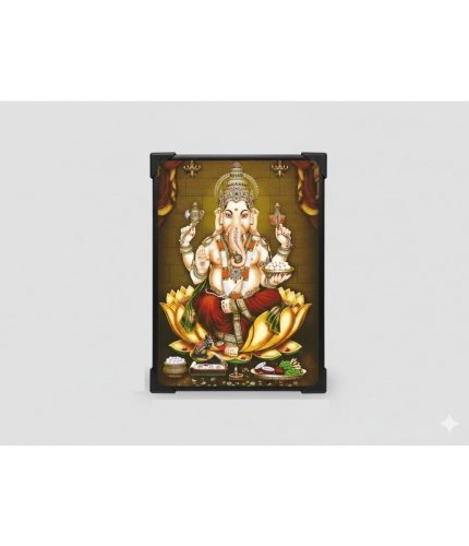 Generic Wooden Lord Ganesha Table Top Devotional Player (Multicolor)