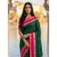 Generic Women's Silk Blend Printed Saree With Unstitched Blouse 5.5Mtr (Dark Green-Pink) Generic Women's Silk Blend Printed Saree With Unstitched Blouse 5.5Mtr (Dark Green-Pink)