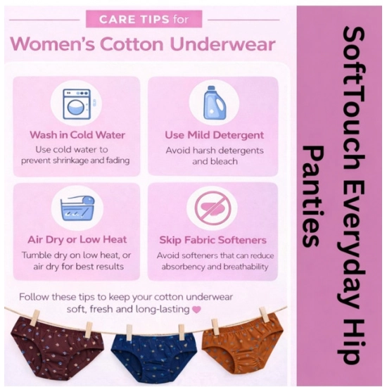 Generic Pack of_12 Women's Cotton Printed Hipster Panty (Multicolor) Generic Pack of_12 Women's Cotton Printed Hipster Panty (Multicolor)