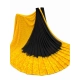 Generic Women's Georgette Printed Saree With Unstitched Blouse 5.5Mtr (Black-Yellow)