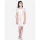 Generic Girl's Polyester Self Design Cold Shoulder Dress (Multicolor)