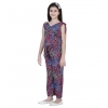 Generic Girl's Polyester Crepe Floral Short Sleeve Set (Multicolor) Generic Girl's Polyester Crepe Floral Short Sleeve Set (Multicolor)