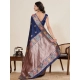 Generic Women's Faux_Banarasi_Silk Woven Saree With Unstitched Blouse 5.5Mtr (Navy_Blue) Generic Women's Faux_Banarasi_Silk Woven Saree With Unstitched Blouse 5.5Mtr (Navy_Blue)