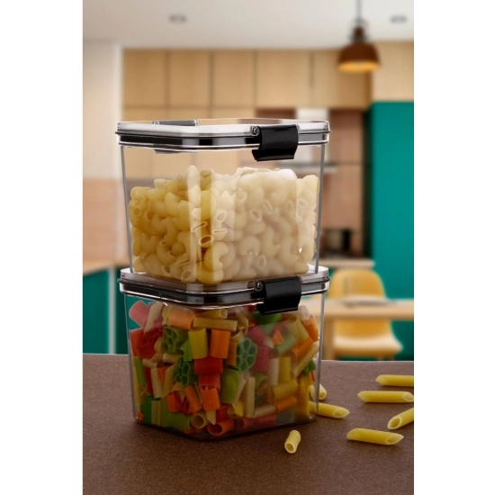Generic Plastic 4-Pcs Set Square Shape Kitchen Storage Container (Multicolor) Generic Plastic 4-Pcs Set Square Shape Kitchen Storage Container (Multicolor)