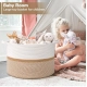 Generic Cotton Dori 16x14 Inch Storage Basket For Clothes With Out Lid (White-Beige-White) Generic Cotton Dori 16x14 Inch Storage Basket For Clothes With Out Lid (White-Beige-White)