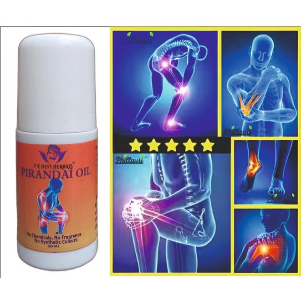 Generic Devi Herbal Pirandai Pain Relief 50 ML Oil - Natural, Chemical-Free Oil