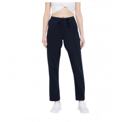 Generic Women's Cotton Solid Elasticated Track Pants (Navy)