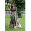 Generic Women's Faux_Tussar Floral Saree With Unstitched Blouse 5.5Mtr (Olive)