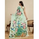Generic Women's Faux_Georgette Printed Saree With Unstitched Blouse 5.5Mtr (Light_Green)