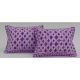Generic Fleece Geometric Double Polar Warm Bedsheet with 2 Pillow Cover (Purple)