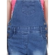 Generic Girl's Denim Washed Buttoned Dungaree (Blue) Generic Girl's Denim Washed Buttoned Dungaree (Blue)