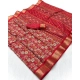 Generic Women's Dola Silk Floral Printed Saree With Unstitched Blouse 5.5Mtr (Red) Generic Women's Dola Silk Floral Printed Saree With Unstitched Blouse 5.5Mtr (Red)