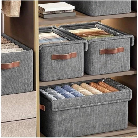 Generic Polypropylene Foldable Storage Bag With Lid  (Multicolor)