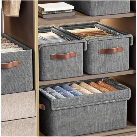 Generic Polypropylene Foldable Storage Bag With Lid  (Multicolor)