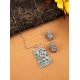 Generic Women's Brass Silver Plated Pendant Set (Turquoise) Generic Women's Brass Silver Plated Pendant Set (Turquoise)