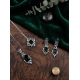 Generic Women's Brass Silver Plated Pendant Set (Green) Generic Women's Brass Silver Plated Pendant Set (Green)