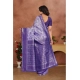 Generic Women's Banarasi Silk Jaquard Woven Saree With Unstitched Blouse 5.5Mtr (Purple)