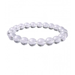 Generic Natural Crystal 8mm Clear Quartz Bracelet (White)