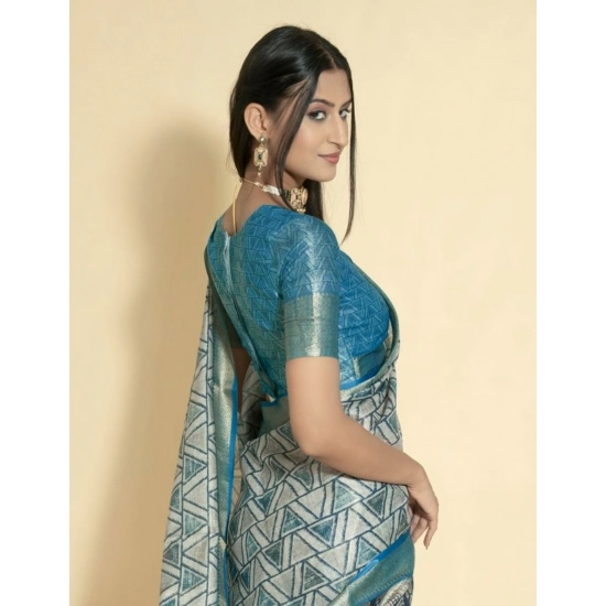 Generic Women's Polyester Printed Saree With Unstitched Blouse 5.5 Mtr (Turquoise) Generic Women's Polyester Printed Saree With Unstitched Blouse 5.5 Mtr (Turquoise)
